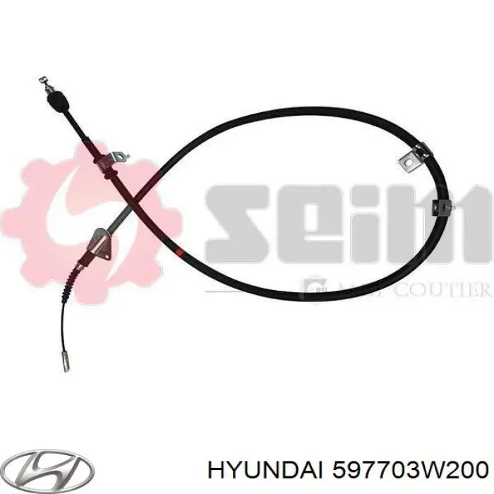 Cabo do freio de estacionamento traseiro direito Hyundai/Kia 597703W200 preço, a partir de 28,34 USD
