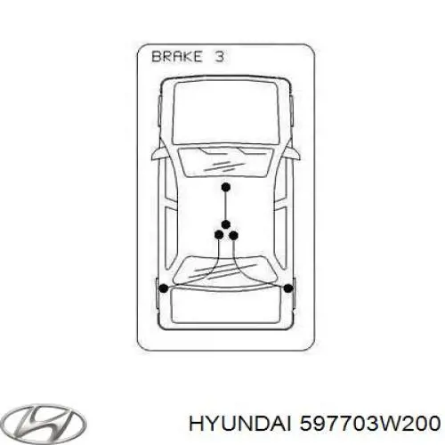 Compre 597703W200 Hyundai/Kia Cabo do freio de estacionamento traseiro direito