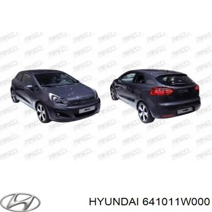 641011W000 Hyundai/Kia Suporte do radiador montado (painel de montagem de fixação das luzes)