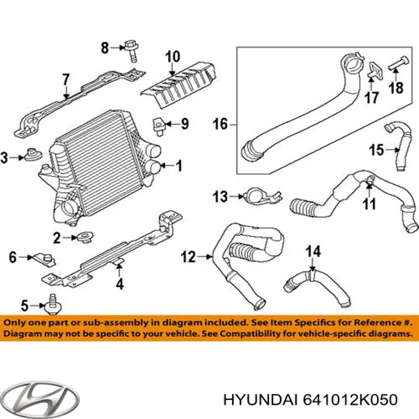 641012K050 Hyundai/Kia Suporte do radiador montado (painel de montagem de fixação das luzes)