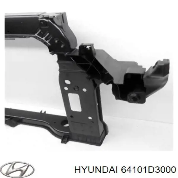 64101D3000 Hyundai/Kia Suporte do radiador montado (painel de montagem de fixação das luzes)