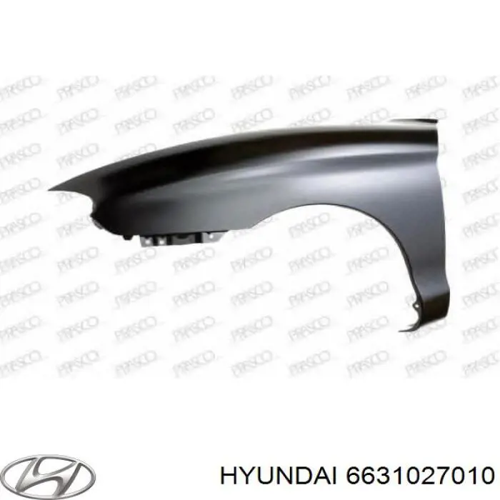Pára-lama dianteiro esquerdo para Hyundai Coupe I RD
