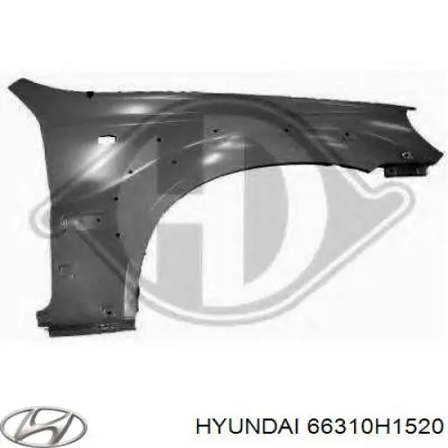 Pára-lama dianteiro esquerdo Hyundai Terracan  HP