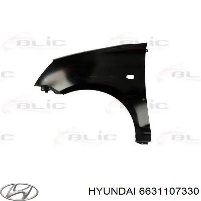6631107330 Hyundai/Kia Pára-lama dianteiro esquerdo
