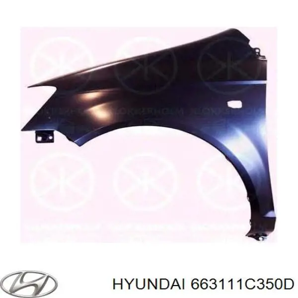 663111C350D Hyundai/Kia Pára-lama dianteiro esquerdo