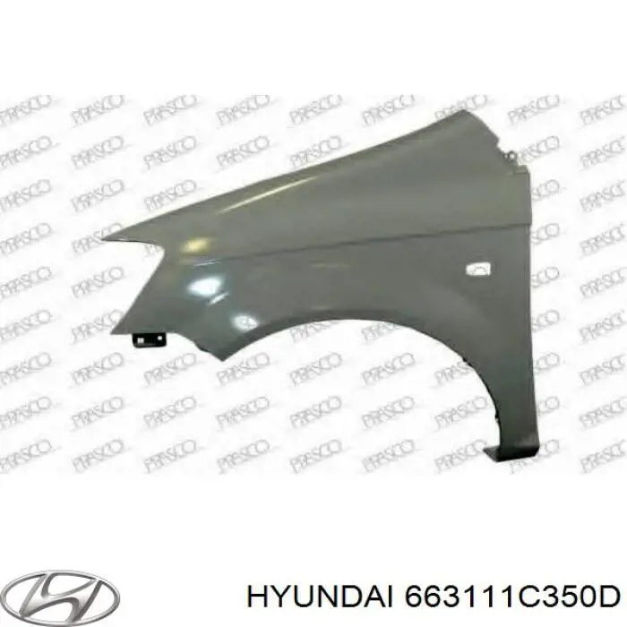 Pára-lama dianteiro esquerdo Hyundai/Kia 663111C350D preço, a partir de 108,03 USD