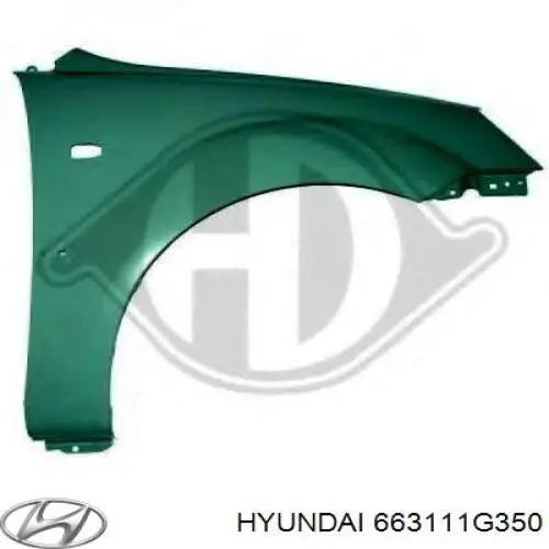Pára-lama dianteiro esquerdo Hyundai/Kia 663111G350 preço, a partir de 85,50 USD