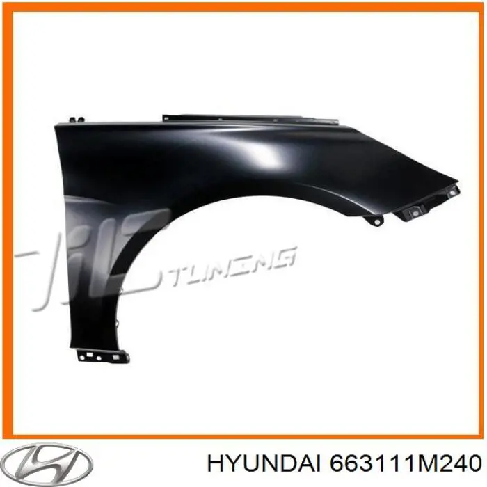 663111M240 Hyundai/Kia Pára-lama dianteiro esquerdo