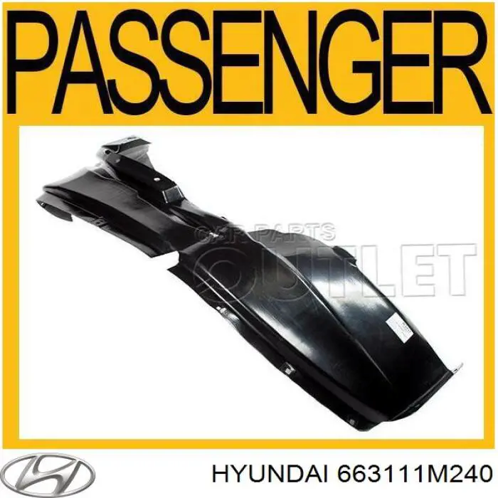 Pára-lama dianteiro esquerdo 663111M240 Hyundai/Kia