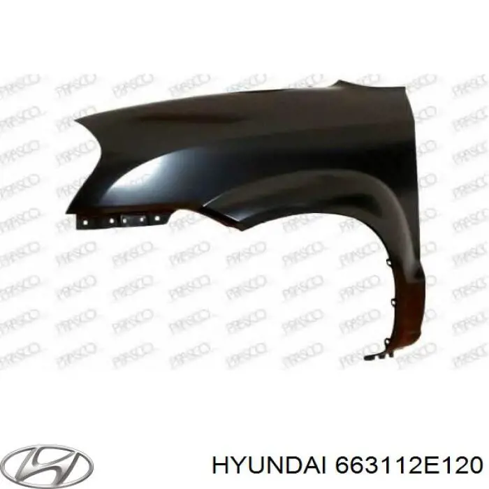 Compre 663112E120 Hyundai/Kia Pára-lama dianteiro esquerdo