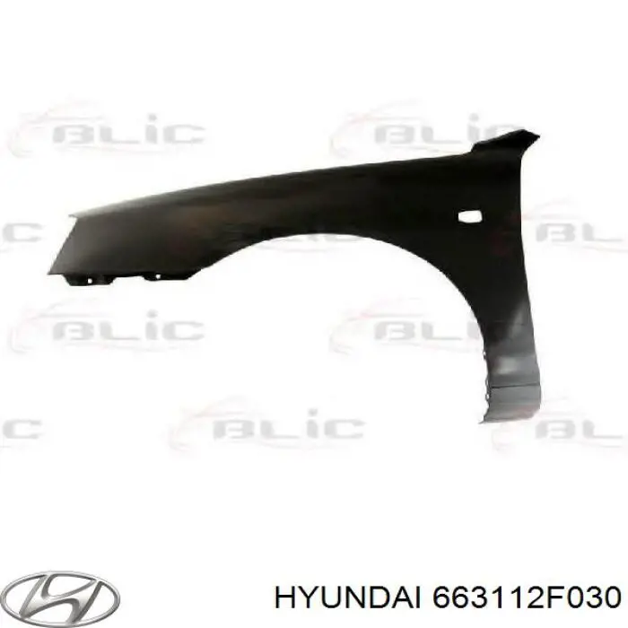 Compre 663112F030 Hyundai/Kia Pára-lama dianteiro esquerdo