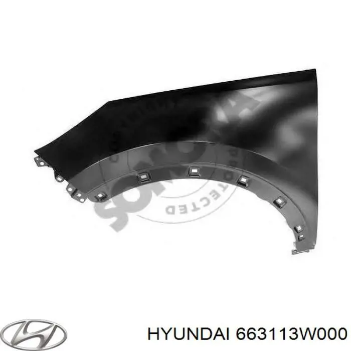 Compre 663113W000 Hyundai/Kia Pára-lama dianteiro esquerdo