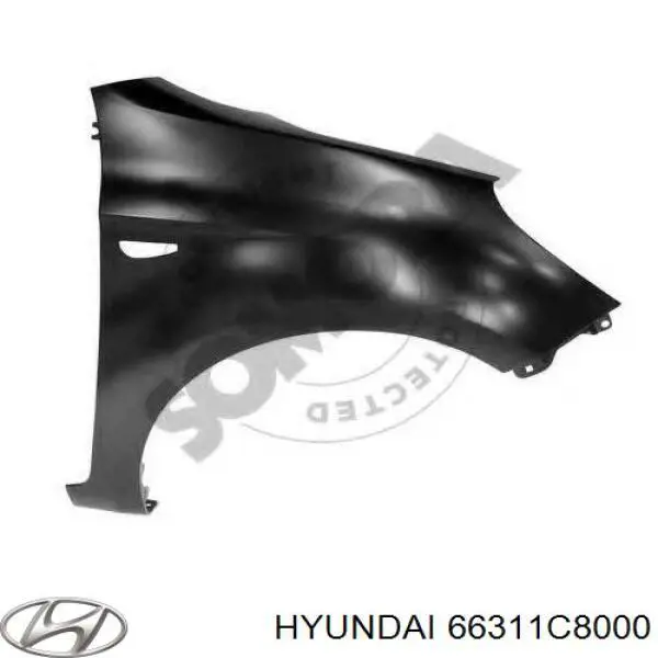 66311C8000 Hyundai/Kia Pára-lama dianteiro esquerdo