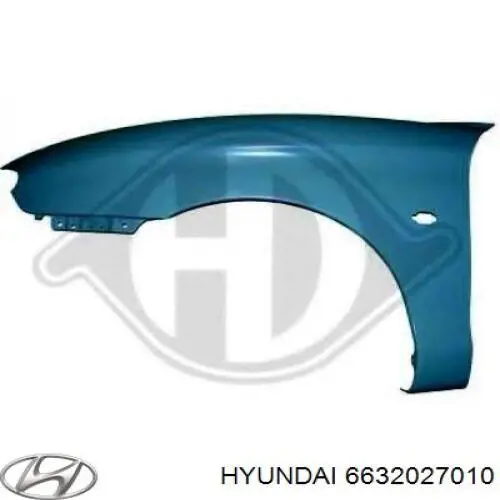 Pára-lama dianteiro direito para Hyundai Coupe I RD