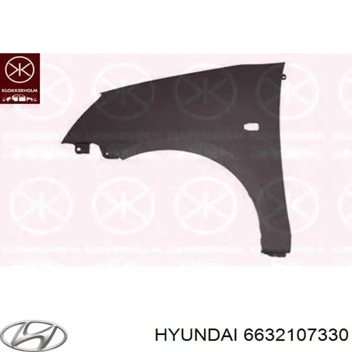 6632107330 Hyundai/Kia Pára-lama dianteiro direito