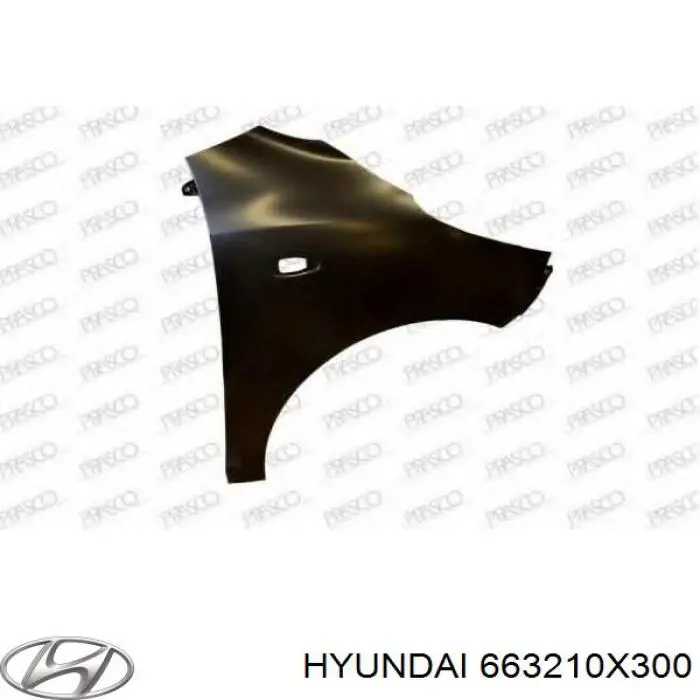 663210X300 Hyundai/Kia Pára-lama dianteiro direito