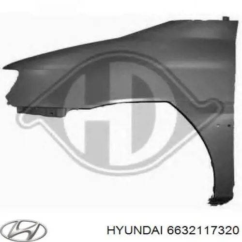 Pára-lama dianteiro direito Hyundai/Kia 6632117320 preço, a partir de 84,93 USD