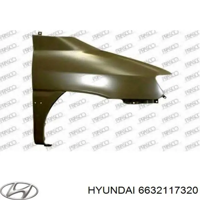 Compre 6632117320 Hyundai/Kia Pára-lama dianteiro direito