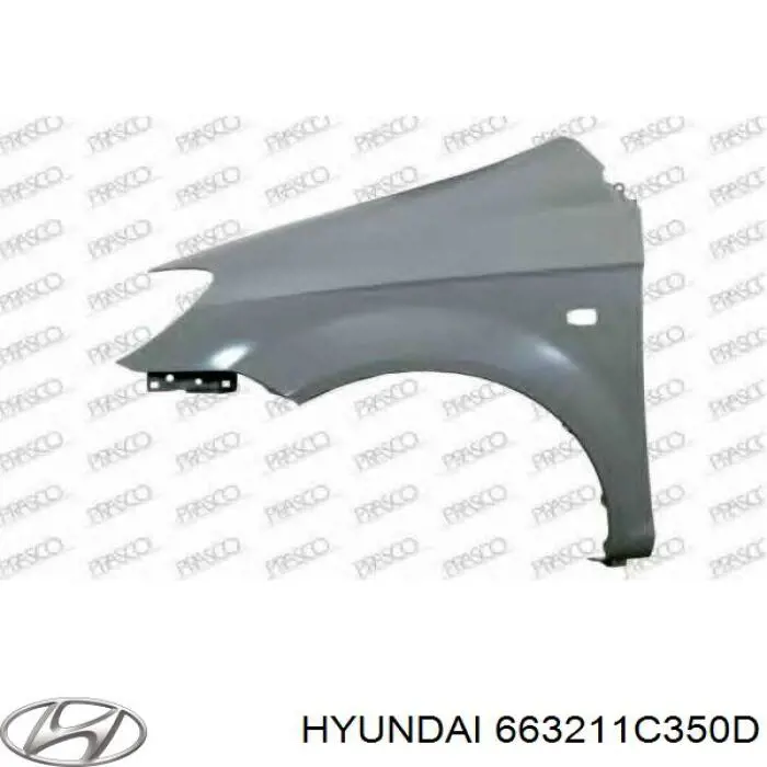 Compre 663211C350D Hyundai/Kia Pára-lama dianteiro direito