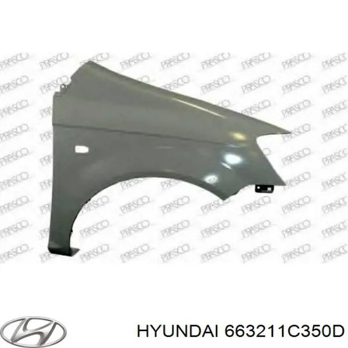 Pára-lama dianteiro direito Hyundai/Kia 663211C350D preço, a partir de 108,98 USD