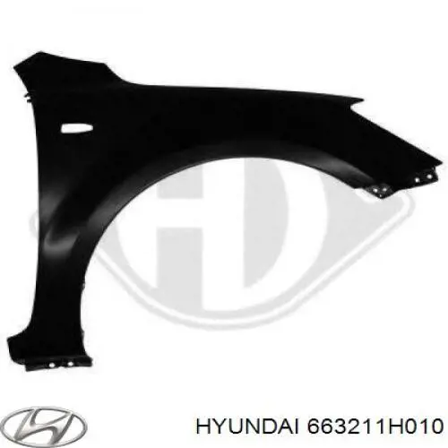 Pára-lama dianteiro direito Hyundai/Kia 663211H010 preço, a partir de 113,18 USD