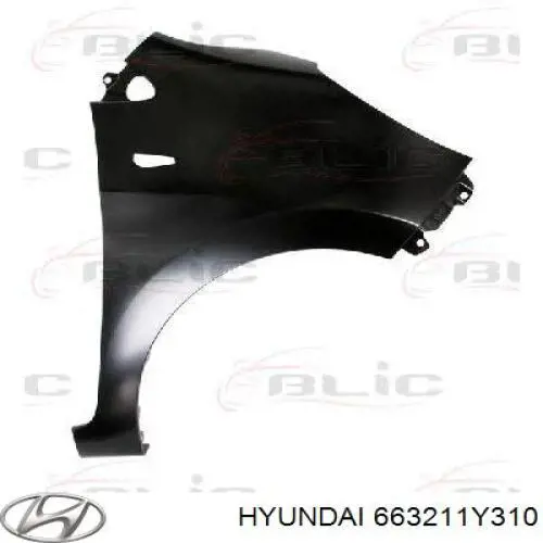 Pára-lama dianteiro direito Hyundai/Kia 663211Y310 preço, a partir de 124,49 USD