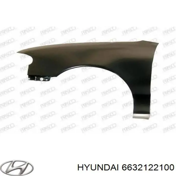 Pára-lama dianteiro direito Hyundai/Kia 6632122100 preço, a partir de 56,20 USD
