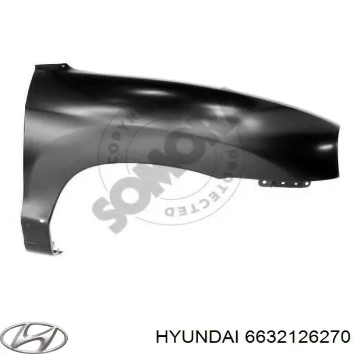 Pára-lama dianteiro direito Hyundai/Kia 6632126270 preço, a partir de 127,69 USD