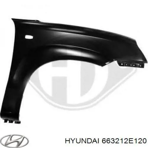 663212E120 Hyundai/Kia Pára-lama dianteiro direito