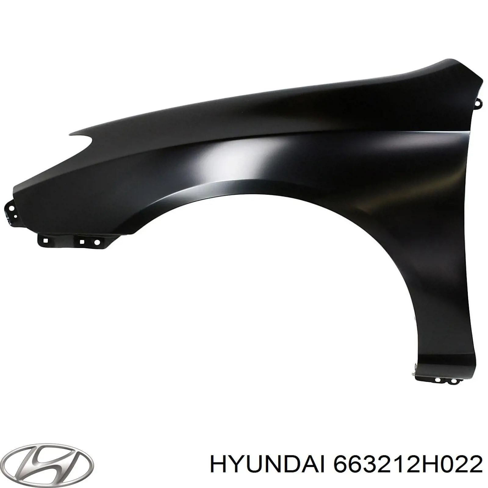 663212H022 Hyundai/Kia Pára-lama dianteiro direito
