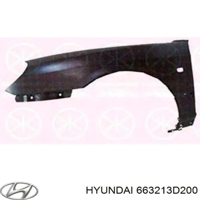 Pára-lama dianteiro direito Hyundai/Kia 663213D200 preço, a partir de 48,99 USD
