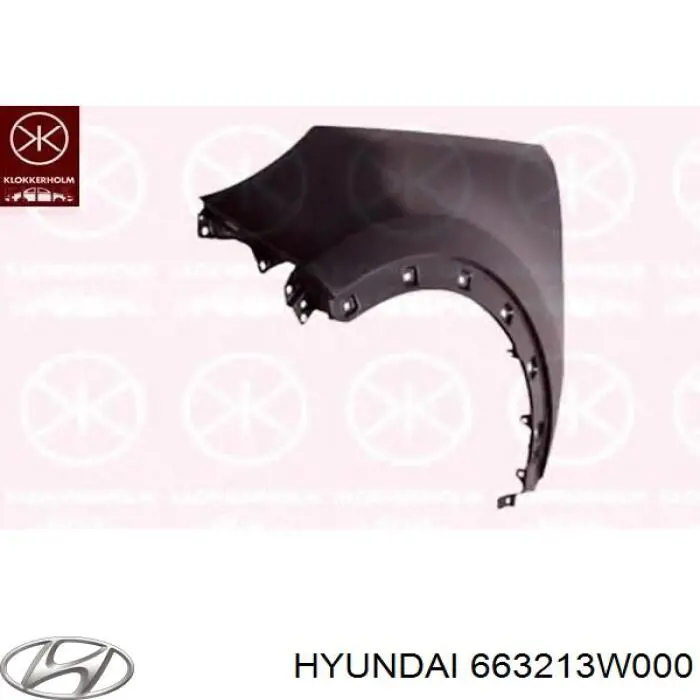 663213W000 Hyundai/Kia Pára-lama dianteiro direito