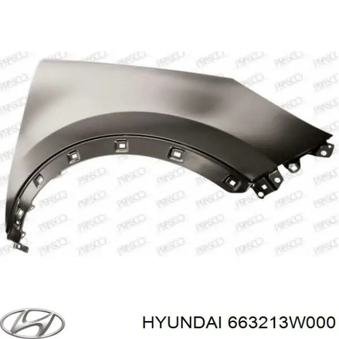 Pára-lama dianteiro direito Hyundai/Kia 663213W000 preço, a partir de 94,07 USD