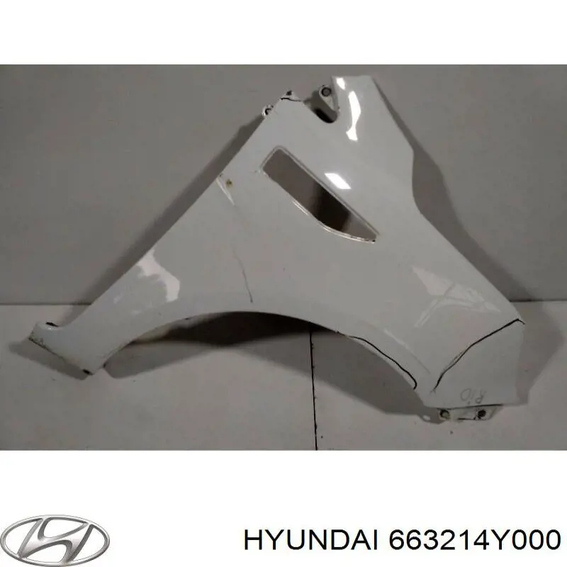 Pára-lama dianteiro direito 663214Y000 Hyundai/Kia