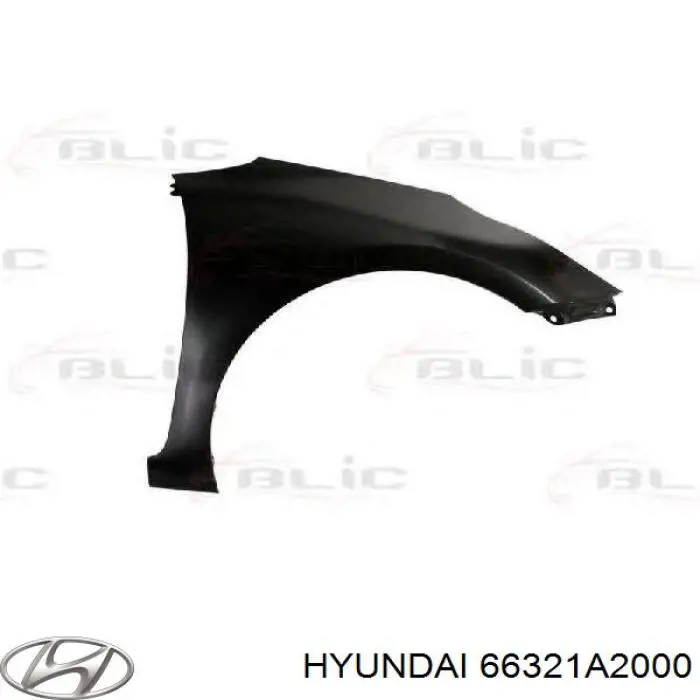 66321A2000 Hyundai/Kia Pára-lama dianteiro direito