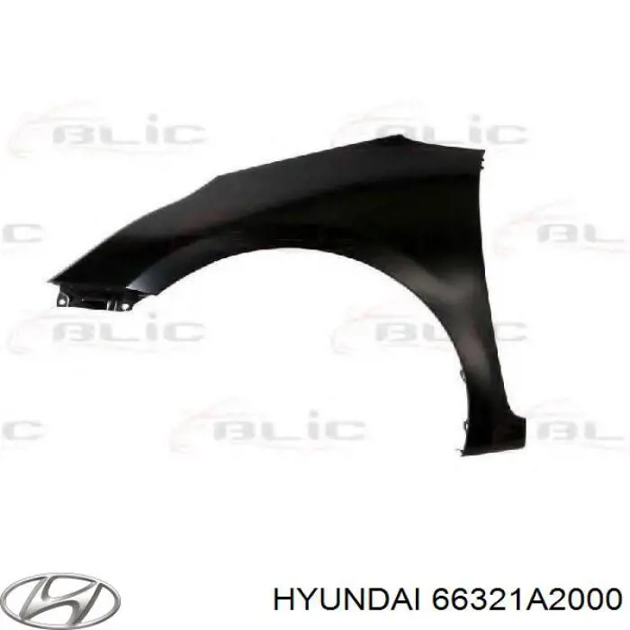 Pára-lama dianteiro direito Hyundai/Kia 66321A2000 preço, a partir de 132,66 USD