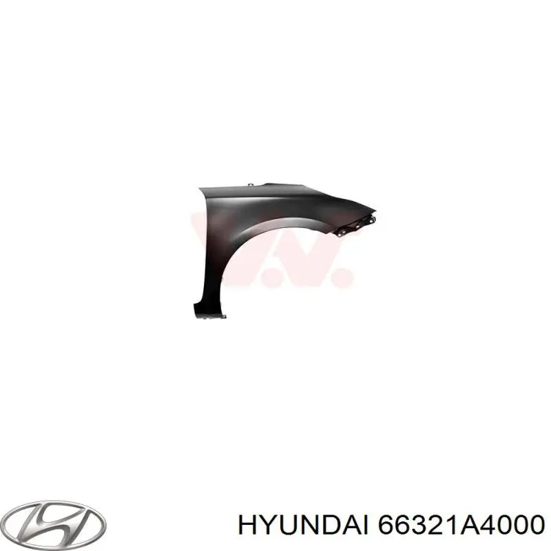 66321A4000 Hyundai/Kia Pára-lama dianteiro direito