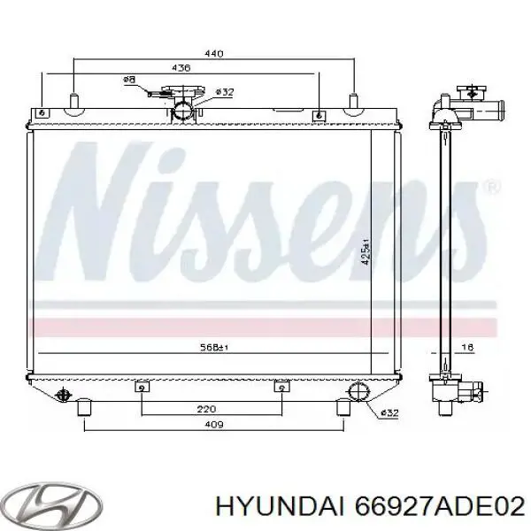 66927ADE02 Hyundai/Kia Fluido de esfriamento