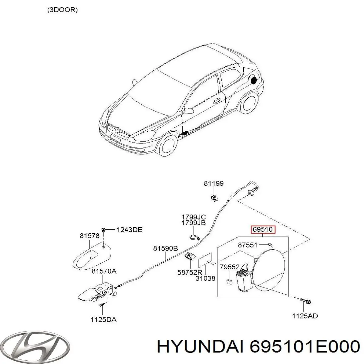 Alcapão do tanque de combustível Hyundai/Kia 695101E001 preço, a partir de 59,71 USD