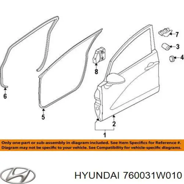 Porta dianteira esquerda para KIA Rio III UB