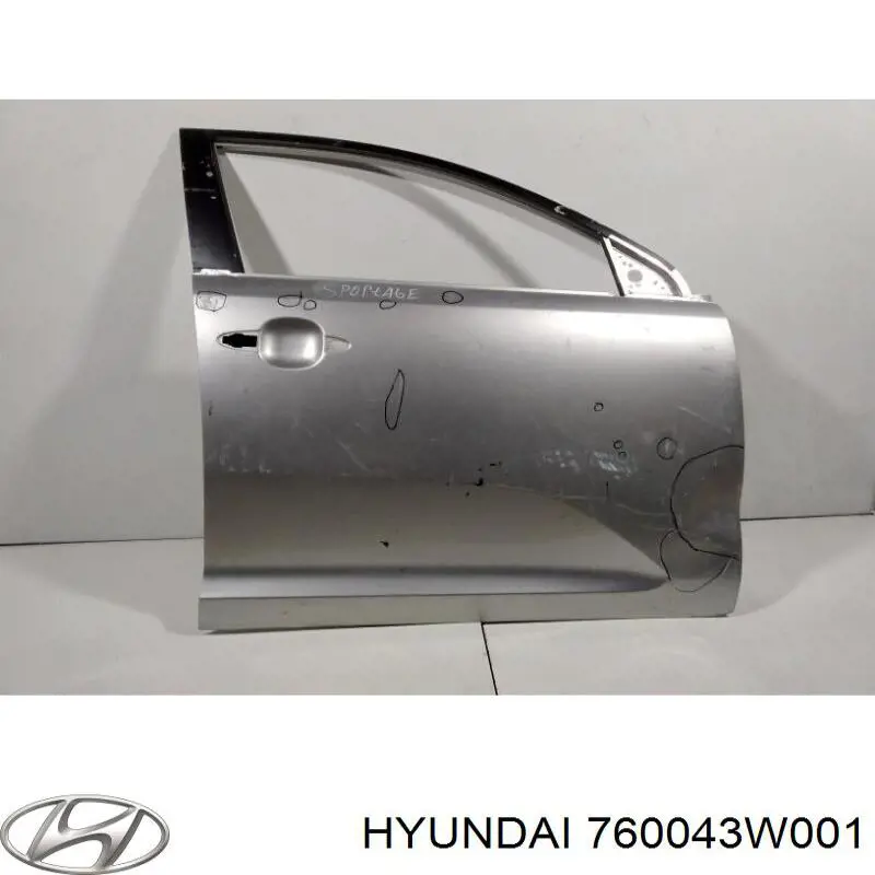 760043W001 Hyundai/Kia Porta dianteira direita