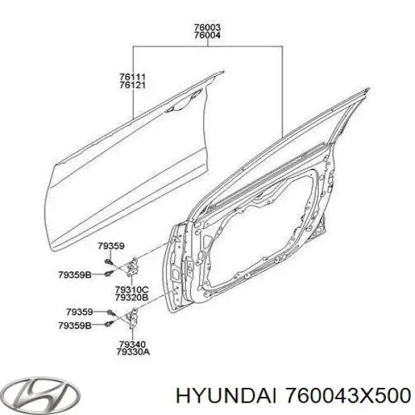 Porta dianteira direita Hyundai/Kia 760043X500 preço, a partir de 280,18 USD