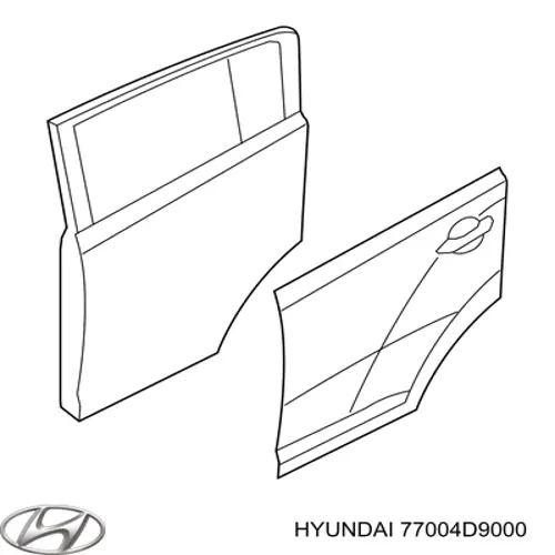 77004D9000 Hyundai/Kia Porta traseira direita