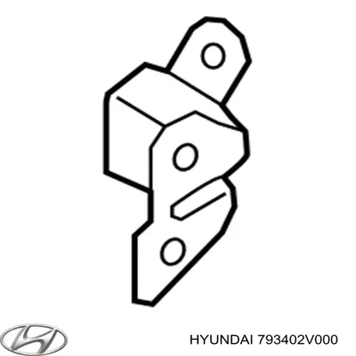 793402V000 Hyundai/Kia Gozno da porta traseira direita