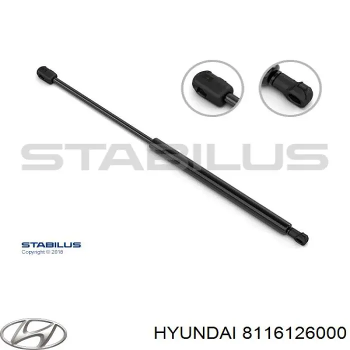 Compre 8116126000 Hyundai/Kia Amortecedor da capota