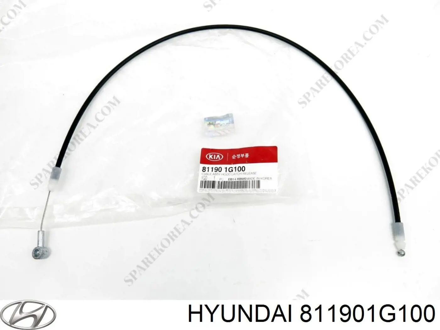 811901G100 Hyundai/Kia Cabo dianteiro de abertura da capota