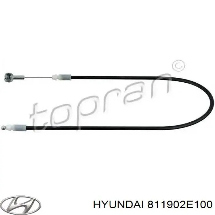 811902E100 Hyundai/Kia Cabo dianteiro de abertura da capota