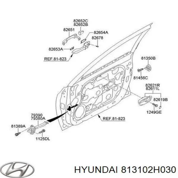 Fecho da porta dianteira esquerda Hyundai/Kia 813102H030 preço, a partir de 60,07 USD