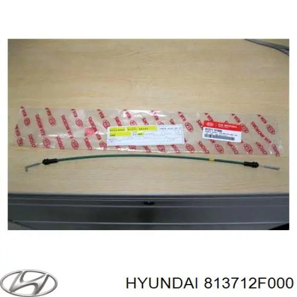813712F000 Hyundai/Kia Cabo (pedal) de abertura do fecho da porta dianteira esquerda