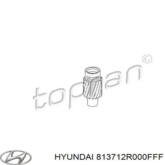 813712R000FFF Hyundai/Kia Cabo (pedal) de abertura do fecho da porta dianteira